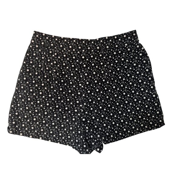 2/$30 Zara Small Trafaluc Collection Black With White Star Print Shorts - Picture 1 of 10